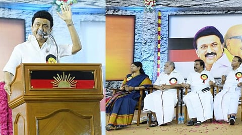திமுக தலைவராக தேர்வு செய்யப்பட்ட பிறகு மேடையில் பேசிய முதல்வர் மு.க.ஸ்டாலின்