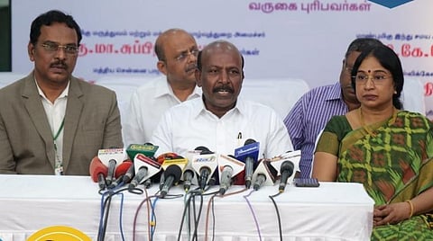 செய்தியாளர் சந்திப்பில் அமைச்சர் மா.சுப்பிரமணியன்