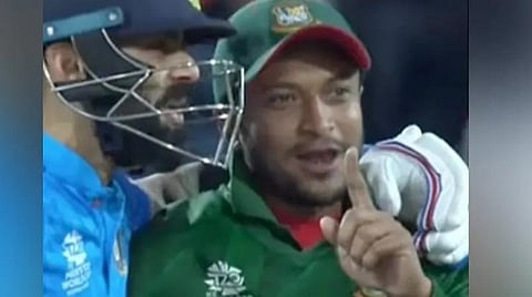 T20 WC | நோ-பால் முறையீடு - விராட் கோலிக்கு ஷகிப் அல் ஹசன் அதிருப்தி