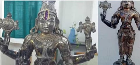 கர்நாடக கோயிலில் திருடப்பட்ட பழமையான திருமால் சிலை மீட்பு: திரைப்பட பாணியில் பிடித்த தமிழக சிலை கடத்தல் தடுப்பு போலீஸார்