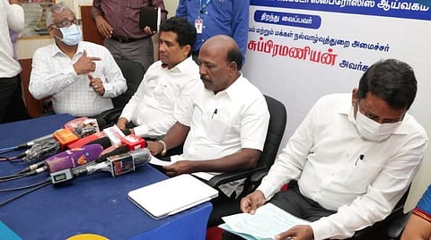 செய்தியாளர்களை சந்தித்த அமைச்சர் மா.சுப்பிரமணியன்