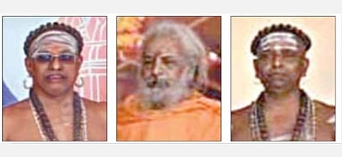 ஆதீனம் சக்திஞான மகாதேவ தேசிக பரமாச்சாரி சுவாமி, ஆதீனம் முத்துசிவராம சுவாமி,  ஆதீனம் சிவப்பிரகாச தேசீக சக்திஞான பரமாச்சாரி சுவாமி