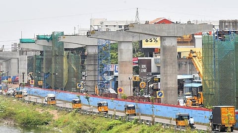 சென்னை மெட்ரோ திட்டப் பணிகளுக்காக பூந்தமல்லி பைபாஸ் சாலையில் போக்குவரத்து மாற்றம்