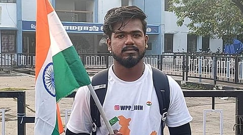 காரைக்காலிலிருந்து நடைபயணத்தை தொடங்கிய ஜானி