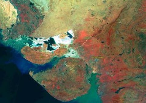 இஓஎஸ்-06 செயற்கைக்கோள் எடுத்த படம்