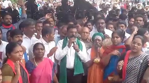 சென்னையில் விசிக சார்பில் நடந்த கண்டன ஆர்ப்பாட்டம்
