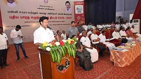 அனைவருக்கும் எழுத்தறிவு என்பதே பள்ளிக் கல்வித்துறையின் நோக்கம்: அமைச்சர் அன்பில் மகேஷ்