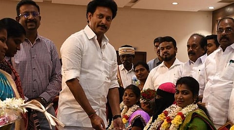 நிகழ்வில் அன்பில் மகேஷ் பொய்யாமொழி |  படம்:ஆர். வெங்கடேஷ்