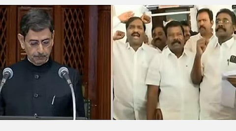 ஆளுநர் உரைக்கு எதிர்ப்பு தெரிவித்து கூட்டணி கட்சிகள் வெளிநடப்பு