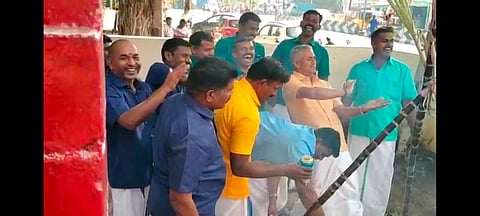 திருப்பூர் தெற்கு காவல் நிலையத்தில் பொங்கல் விழா.