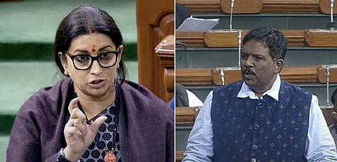 மத்திய அமைச்சர் ஸ்மிருதி இரானி, விழுப்புரம் எம்.பி டி.ரவிக்குமார்