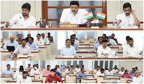 சென்னை தலைமைச் செயலகத்தில் முதல்வர் தலைமையில் நடந்த ஆய்வுக்கூட்டம்