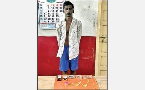 திருட்டு வழக்கில் கைதான அர்ஜூன் ராஜ்குமார்.
