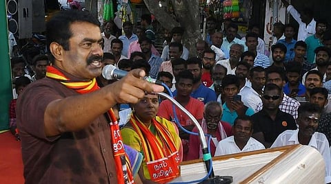 ஈரோட்டில் அவதூறாக பேசியதாக புகார்: சீமான் மீது வன்கொடுமை தடுப்பு சட்டத்தில் வழக்கு