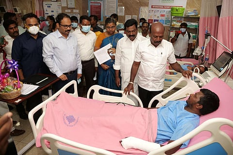 நேரில் சந்தித்து நலம் விசாரித்த அமைச்சர் மா.சுப்பிரமணியன்