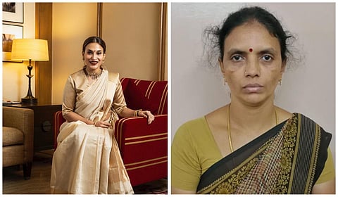 ஐஸ்வர்யா ரஜினிகாந்த் (இடது) | கைது செய்யப்பட்ட ஈஸ்வரி (வலது)