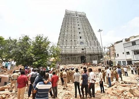 தி.மலை | ஆக்கிரமிப்பு அகற்றப்பட்ட அம்மணி அம்மன் மடத்தில் அத்துமீறி நுழைந்த 3 பேர் கைது: பாஜக வழக்கறிஞரை தேடும் பணி தீவிரம்