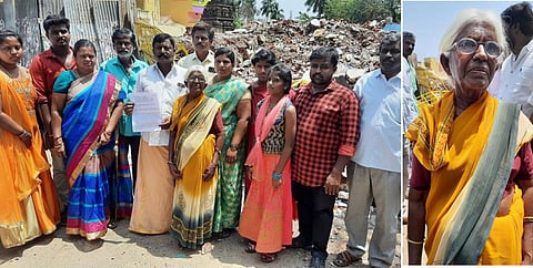 அம்மணி அம்மனின் வம்ச வழியினர், மூதாட்டி அம்மணி அம்மன் | படங்கள்: இரா.தினேஷ்குமார்.