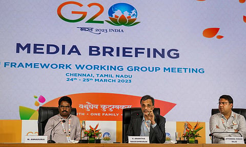பல்வேறு நாடுகளின் பிரதிநிதிகள் பங்கேற்ற ஜி20 நிதி கட்டமைப்பு மாநாடு: பணவீக்கம், எரிசக்தி குறித்து ஆலோசனை