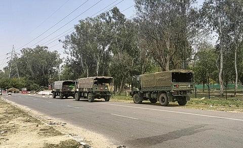 துப்பாக்கிச்சூடு நடந்த பஞ்சாப் மாநிலம் பதிண்டா ராணுவ முகாம்.