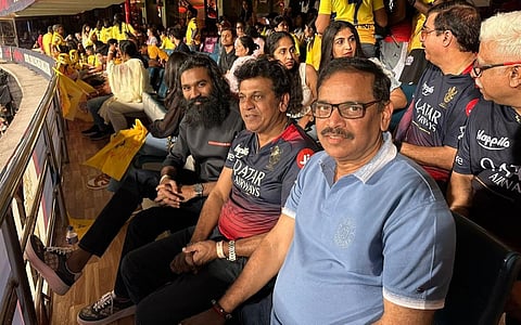 போட்டியை பார்த்த தனுஷ் மற்றும் சிவ ராஜ்குமார்
