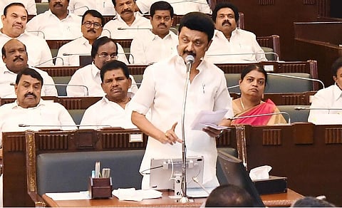 சட்டப்பேரவையில் பதிலளித்து பேசும் முதல்வர் மு.க.ஸ்டாலின்