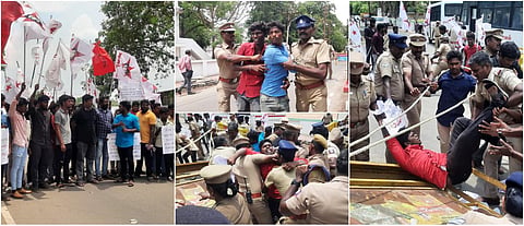 தஞ்சாவூர் | மாணவரின் ஆடைகளைக் களைந்து சோதனை; டிஐஜி அலுவலகம் முற்றுகை: 30 பேர் கைது