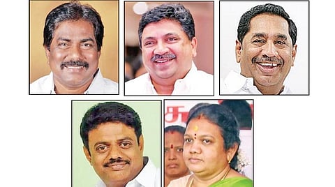 பி.மூர்த்தி, பழனிவேல் தியாகராஜன், தளபதி, மணிமாறன், இந்திராணி