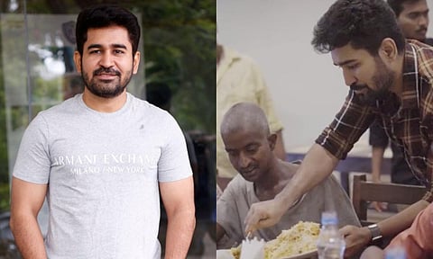 யாசகர்களுக்கு ஸ்டார் ஹோட்டலில் விருந்து கொடுத்த விஜய் ஆண்டனி - குவியும் பாராட்டு