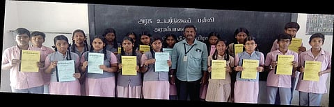 மாணவர்களின் எழுத்தாற்றலை மீட்டு அரசு பள்ளி ஆசிரியர் சாதனை