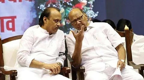 அஜித் பவார் - சரத் பவார் | கோப்புப் படம்.