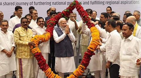 "2024-ல் நாங்கள் ஆட்சிக்கு வருவோம் என்பது உலக நாடுகளுக்கே தெரியும்" - என்டிஏ கூட்டத்தில் பிரதமர் மோடி பேச்சு
