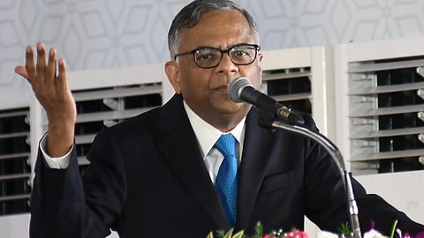 டாடா குழுமத்தின் தலைவர் என்.சந்திரசேகரன்