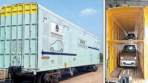 எஸ்யுவி கார்களை ஏற்றிச் செல்வதற்காக  2 அடுக்குகள் கொண்ட ரயில் பெட்டிகள் விரைவில் அறிமுகம்