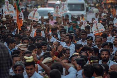 மதுரையில் அண்ணாமலை மேற்கொண்ட நடைபயணம்