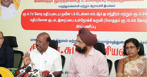 சென்னையில் செய்தியாளர்களைச் சந்தித்த அமைச்சர் மா.சுப்பிரமணியன்