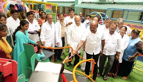 சென்னை ஸ்டான்லி மருத்துவக்கல்லூரி மருத்துவமனையில் உணர்திறன் மற்றும் செயல்திறன் மேம்பாட்டு பூங்காவை அமைச்சர் மா.சுப்பிரமணியன் திறந்து வைத்தார்