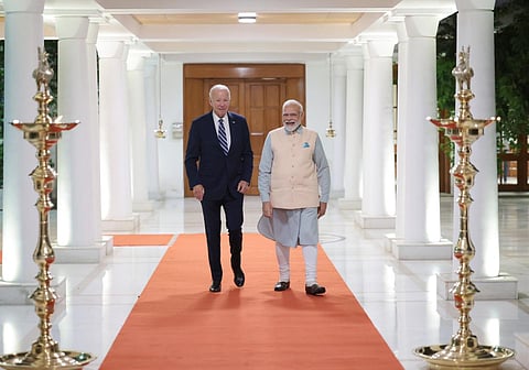 பிரதமர் நரேந்திர மோடியுடன் அமெரிக்க அதிபர் ஜோ பிடன் பேச்சுவார்த்தை