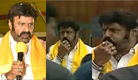 சந்திரபாபு கைதுக்கு எதிர்ப்பு | ஆந்திர சட்டசபையில் விசில் அடித்து அமளியில் ஈடுபட்ட பாலகிருஷ்ணா