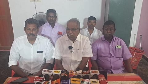 சிதம்பரத்தில் மார்க்சிஸ்ட் கம்யூனிஸ்ட் கட்சி மாநில செயலாளர் கே.பாலகிருஷ்ணன்