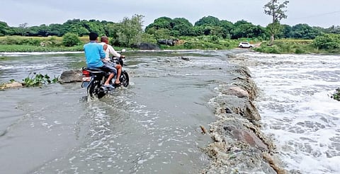 தென்பெண்ணை ஆற்றில் வெள்ள பெருக்கு: ஓசூர் அருகே 50 கிராமங்களில் போக்குவரத்து துண்டிப்பு