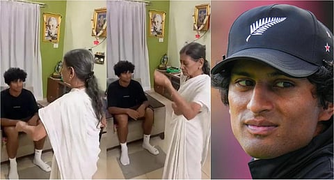 “தாத்தா, பாட்டிகள் நமது தேவதைகள்” -  நியூஸி. வீரர் ரச்சின் வீடியோ வைரல்