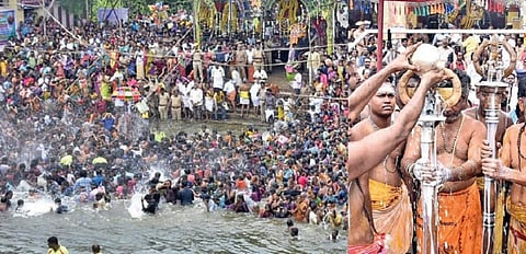 மயிலாடுதுறை காவிரி துலாக் கட்டத்தில் கடைமுழுக்கு தீர்த்தவாரி உற்சவம்
