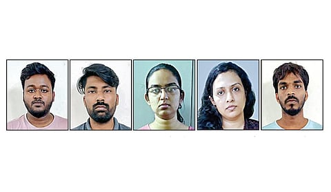 தரவுகளைத் திருடியதாக கைது செய்ய ப்பட்ட எடிசன் , ராம்குமார், காவ்யா
வசந்த கிருஷ்ணன் , ரவிதா தேவசேனாபதி, கருப்பையா