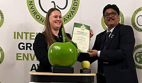 சென்னை மெட்ரோ ரயில் நிறுவனத்துக்கு கார்பன் குறைப்புக்காக கிரீன் ஆப்பிள் விருது