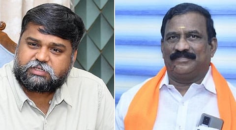 திமுக எம்.பி செந்தில்குமார், புதுச்சேரி மாநில பாஜக தலைவர் செல்வகணபதி