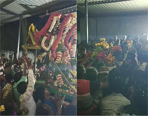 சொர்க்க வாசல் திறப்பு நிகழ்வில் கீழே விழுந்த பெருமாள் சிலையால் பரபரப்பு @ பென்னாகரம்
