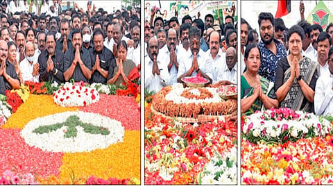 முன்னாள் முதல்வர் எம்.ஜி.ஆரின் 36-வது நினைவு நாள்: அதிமுக பொதுச் செயலாளர் பழனிசாமி, பன்னீர்செல்வம், சசிகலா மரியாதை