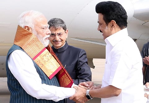 ‘இயற்கை பேரிடர்’ என அறிவித்து உரிய நிதி வழங்குக: பிரதமர் மோடியிடம் முதல்வர் ஸ்டாலின் கோரிக்கை @ திருச்சி
