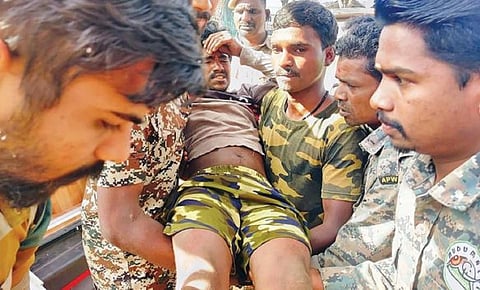 முதுமலையில் யானை தாக்கி வேட்டை தடுப்பு காவலர் காயம்